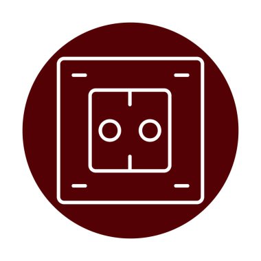 Modern Elektrik Soket simgesinin vektör illüstrasyonu       