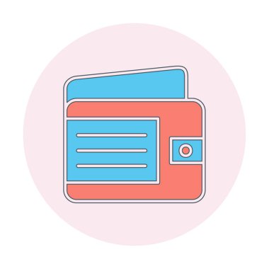 Cüzdan web simgesi, vektör illüstrasyon tasarımı