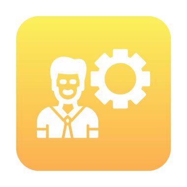 Yönetici satırı simgesi. Kravatlı adam. vektör çizimi tasarımı