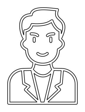 Aday erkekler simgesi, vektör illüstrasyonu 