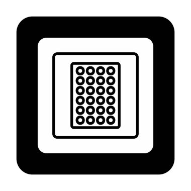 Nikotin Yaması ikon vektör illüstrasyon tasarımı