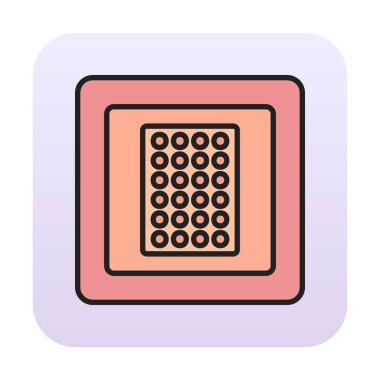 Nikotin Yaması ikon vektör illüstrasyon tasarımı