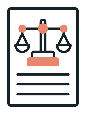 düz kanun simgesi vektör illüstrasyonu