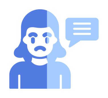 Sohbet ileti simgesi, vektör illüstrasyonu 