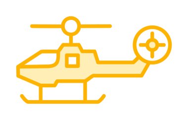 Askeri savaş helikopteri. Web simgesi basit illüstrasyon 