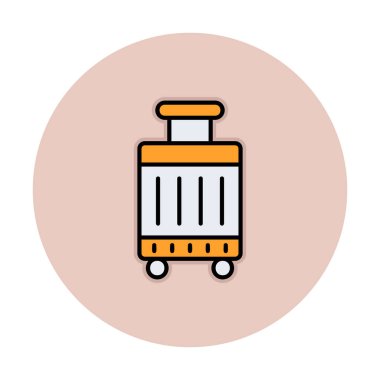 bavul ikonu vektör illüstrasyonu 