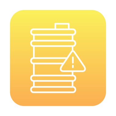 Tehlike işareti ve namlu simgesi, vektör illüstrasyonu 