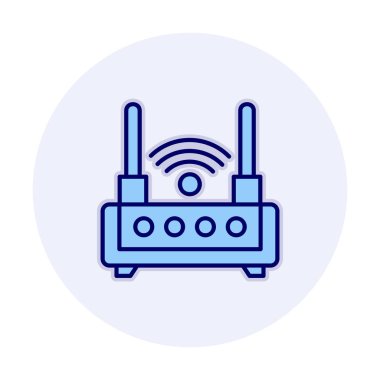  Wi-fi yönlendirici vektör illüstrasyonu