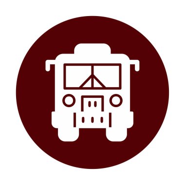 Toplu Taşımacılık web simgesi, vektör illüstrasyonu