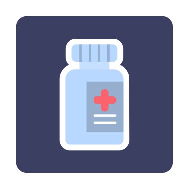 Tıbbi ikon vektör çizimi. Aşı               