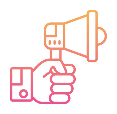 megafon simgesi vektörü web ve mobil tasarımınız için beyaz arkaplanda izole edilmiş, megafon logosu konsepti 