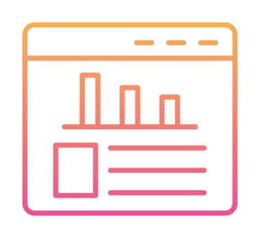 İstatistik simgesinin web vektör çizimi           