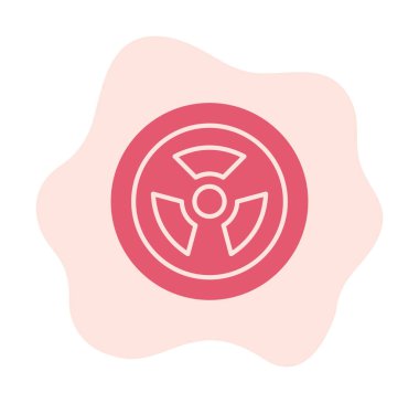 Radyasyon işareti. Web simgesi basit tasarım