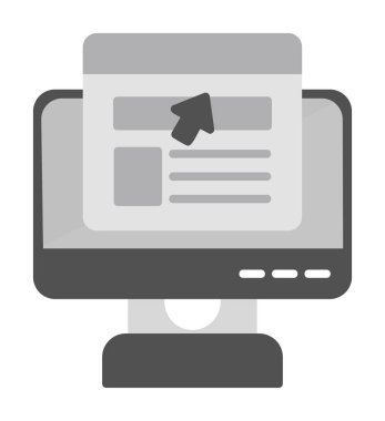 çevrimiçi haber simgesi vektör illüstrasyonu               