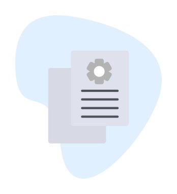 Çalışma Raporu. Web simgesi basit illüstrasyon