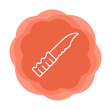 Bıçak tasarımı illüstrasyonunun vektör simgesi