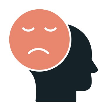 düz Üzüntü simgesi vektör çizimi tasarımı