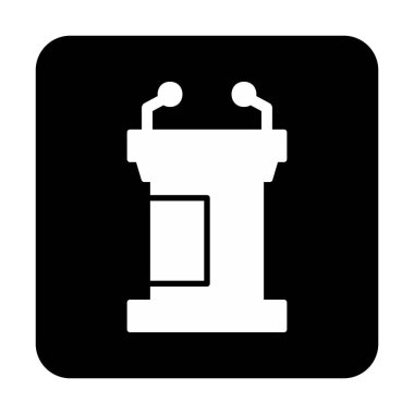 Podyum simgesinin vektör illüstrasyonu 