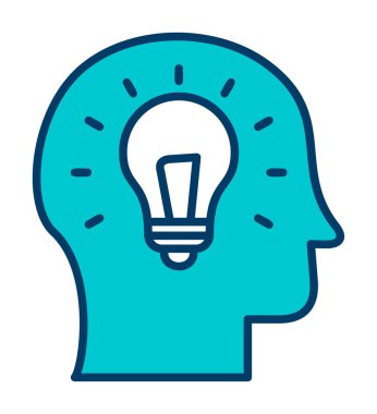 fikir konsepti simgesi, vektör illüstrasyon tasarımı                            