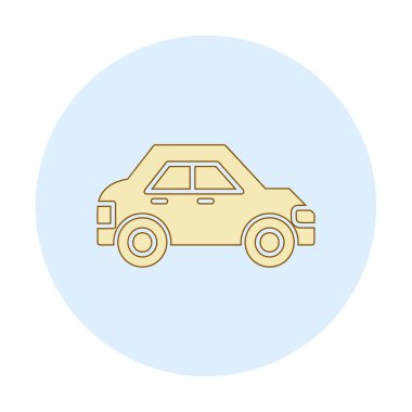 Araba düz simgesi. Vektör çizim 