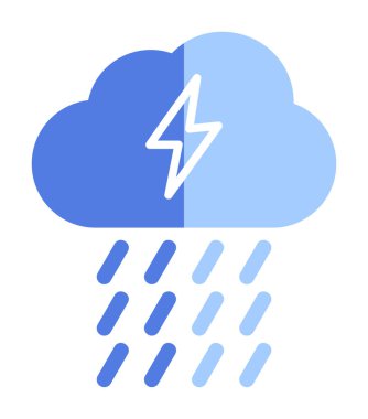 yağmur simgesi, vektör illüstrasyonu  