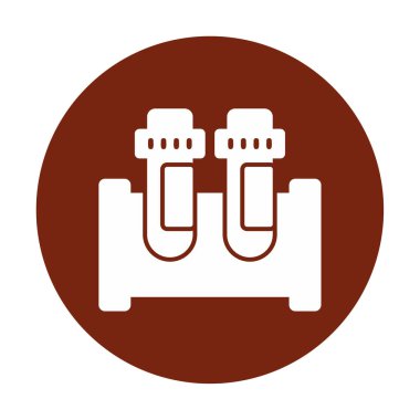 test tüpleri vektör düz renk simgesi 