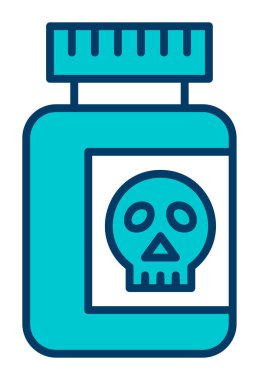 Zehir. Web simgesi basit illüstrasyon 