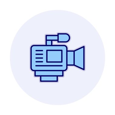 video kamera simgesi, vektör illüstrasyonu basit tasarım