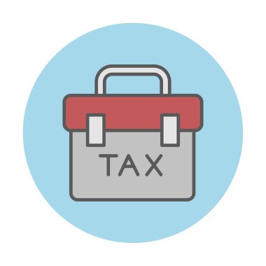 Vergi Portföy simgesi, basit siyah biçim 