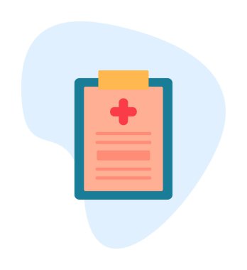 Tıbbi Kayıtlar ikonu. Basit resimleme                                 