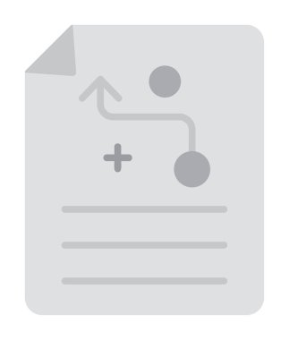 Basit Strateji simgesi, vektör illüstrasyonu