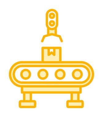 Fabrika Makine simgesi vektör çizimi  