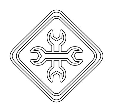 Yapı simgesi vektör illüstrasyonu. Bakımın vektör logosu                              