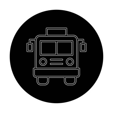 bus simgesi, vektör illüstrasyonu