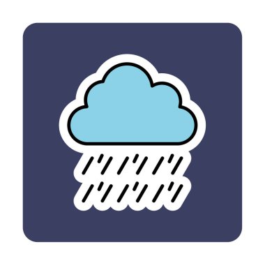 yağmur simgesi, vektör illüstrasyonu  