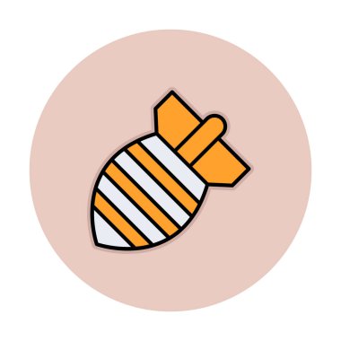 Atom Bombası Web simgesi, vektör illüstrasyonu