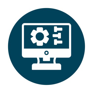 Ayarları web simgesi, vektör çizim              