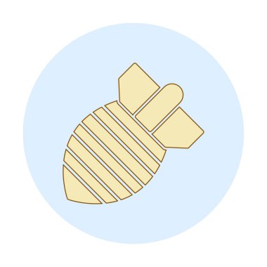 Atom Bombası Web simgesi, vektör illüstrasyonu