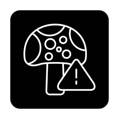 Mantar. Web simgesi basit illüstrasyon