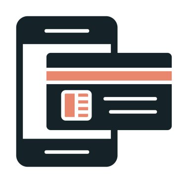 Basit Çevrimiçi Ödeme simgesi, vektör illüstrasyonu