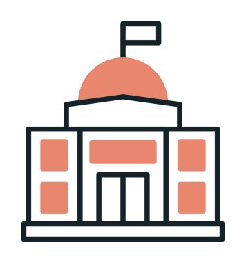 Elçilik oluşturma vektör çizgisi simgesi, 