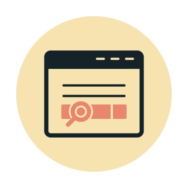 Düz simge, vektör illüstrasyonu taranıyor