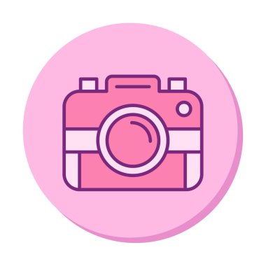 fotoğraf makinesi simgesi, vektör illüstrasyonu 