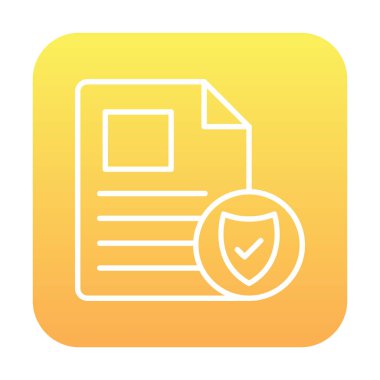 Onaylanmış Belge simgesi, vektör illüstrasyonu basit tasarım