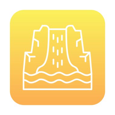 Basit Waterfal simgesi, vektör illüstrasyonu