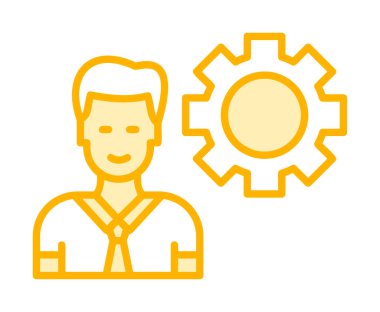 Yönetici satırı simgesi. Kravatlı adam. vektör çizimi tasarımı