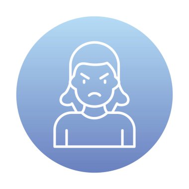 kızgın kişi simgesi, vektör illüstrasyonu basit tasarım