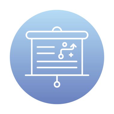 Basit Strateji simgesi, vektör illüstrasyonu