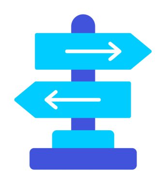 Yön düz simge, vektör illüstrasyonu