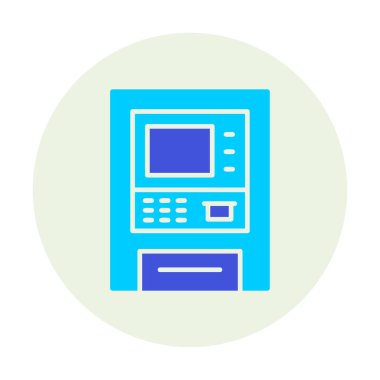 atm simge vektör illüstrasyonu 